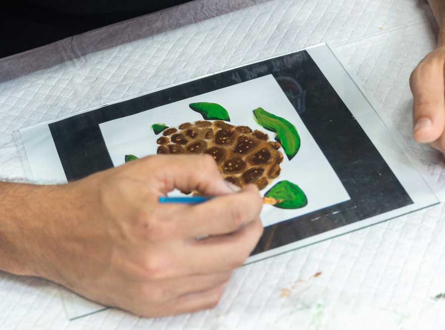 \"hawaii-fluid-art-glass-painting\"